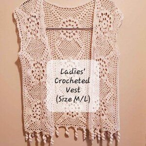 Ladies' Crocheted Vest (Size M/L)